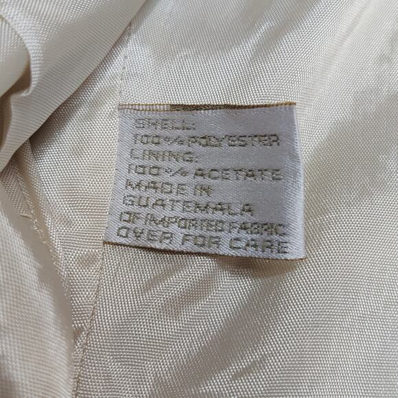 Vtg Express Campagnie Internationale Preppy Nude Blazer 12 Old Money Tailored - Picture 8 of 12